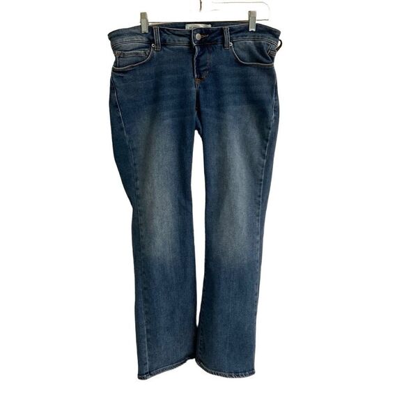BLANQI medium wash full belly coverage flare denim jeans 10 - Picture 2 of 10